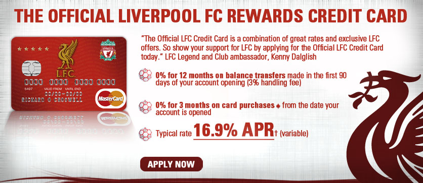 The Official Liverpool FC Rewards Credit Card